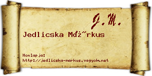 Jedlicska Márkus névjegykártya